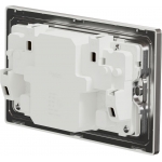 Schneider Electric UNICA X 13A 雙位雙極開關插座連USB A+C 21W (炫星銀)